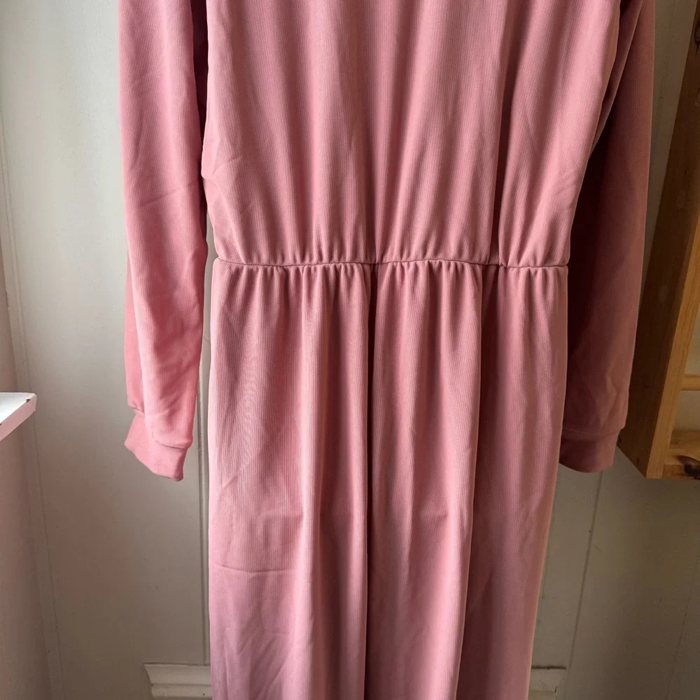 HALARA Pink Unisex WorkCore Half Button Down Waffle Knit Women’s Jumpsuit - Picture 8 of 9